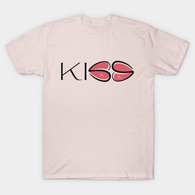 kiss T-Shirt by Bravetee